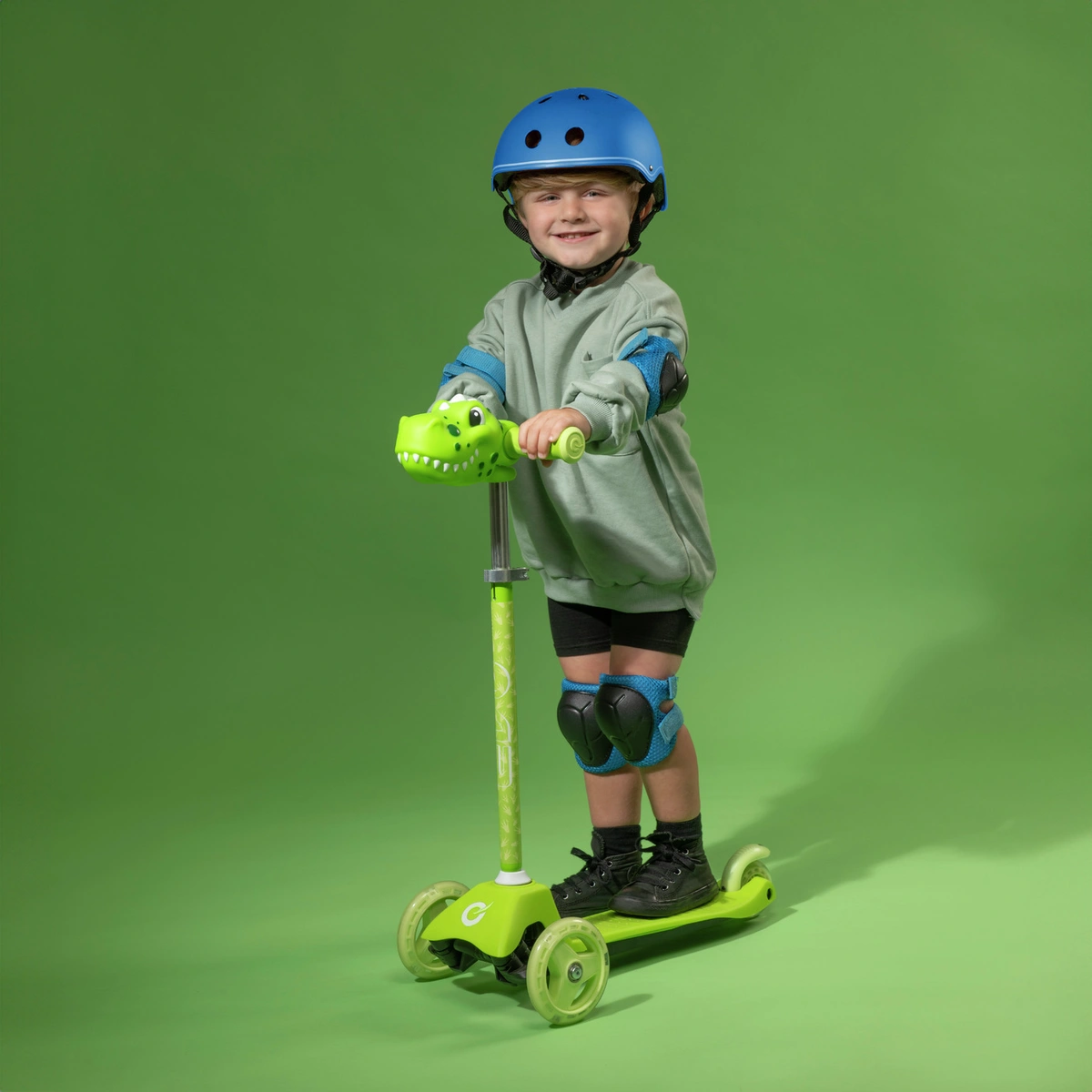 EVO Dino Mini Cruiser 3 Wheel Scooter - Green