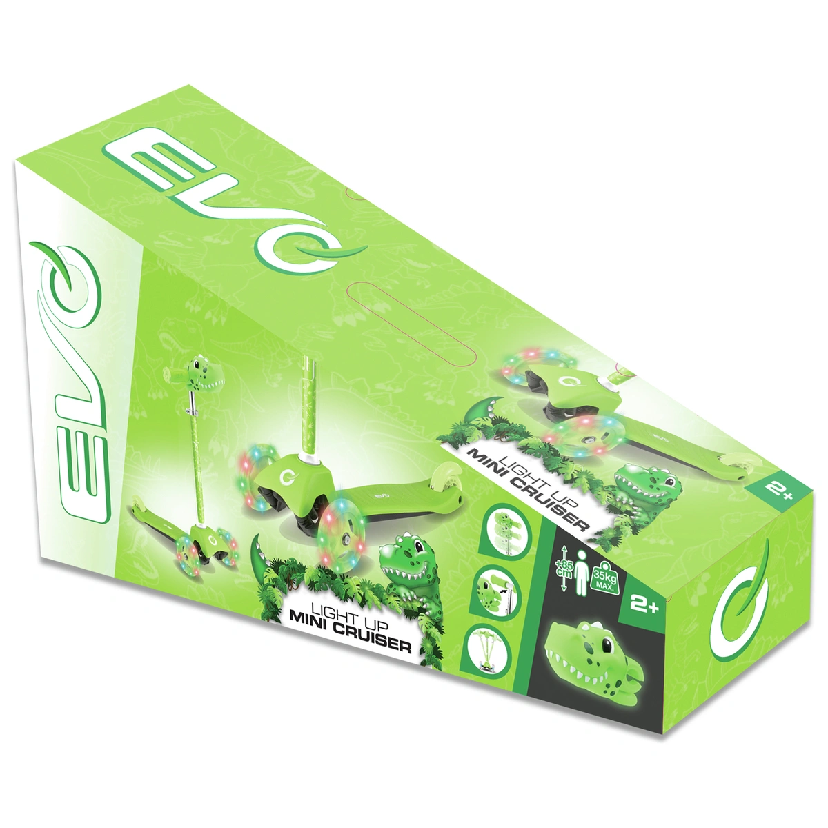 EVO Dino Mini Cruiser 3 Wheel Scooter - Green