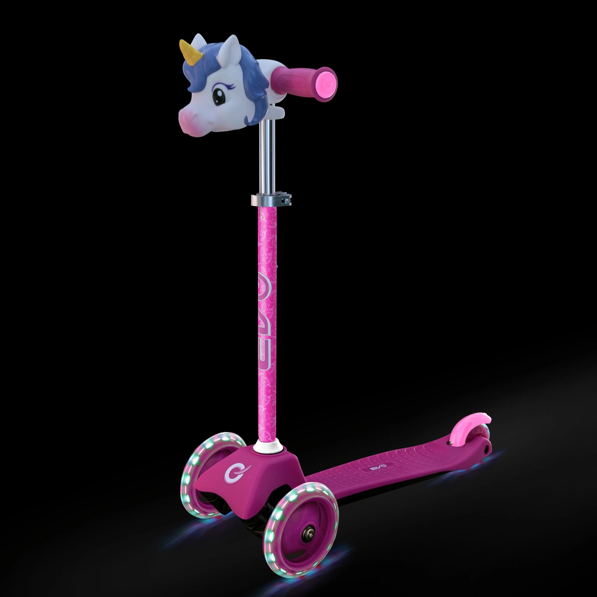 EVO Unicorn Mini Cruiser 3 Wheel Scooter - Pink