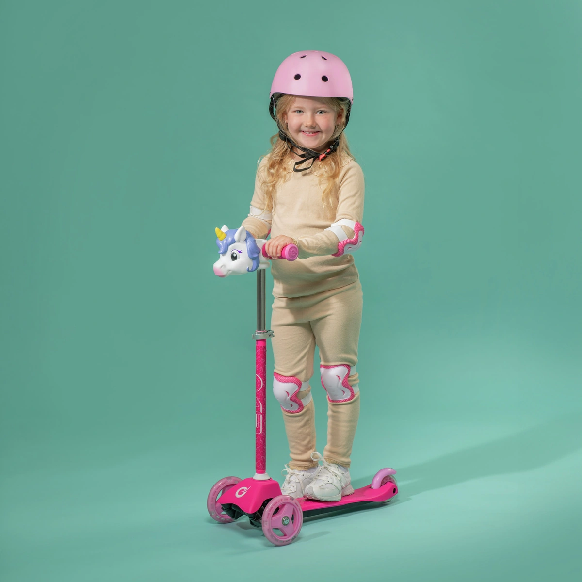 EVO Unicorn Mini Cruiser 3 Wheel Scooter - Pink