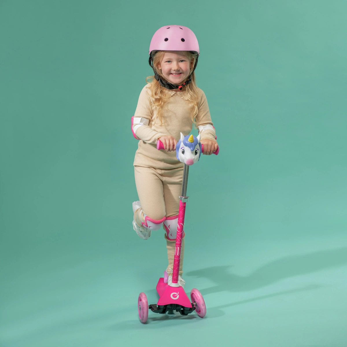 EVO Unicorn Mini Cruiser 3 Wheel Scooter - Pink