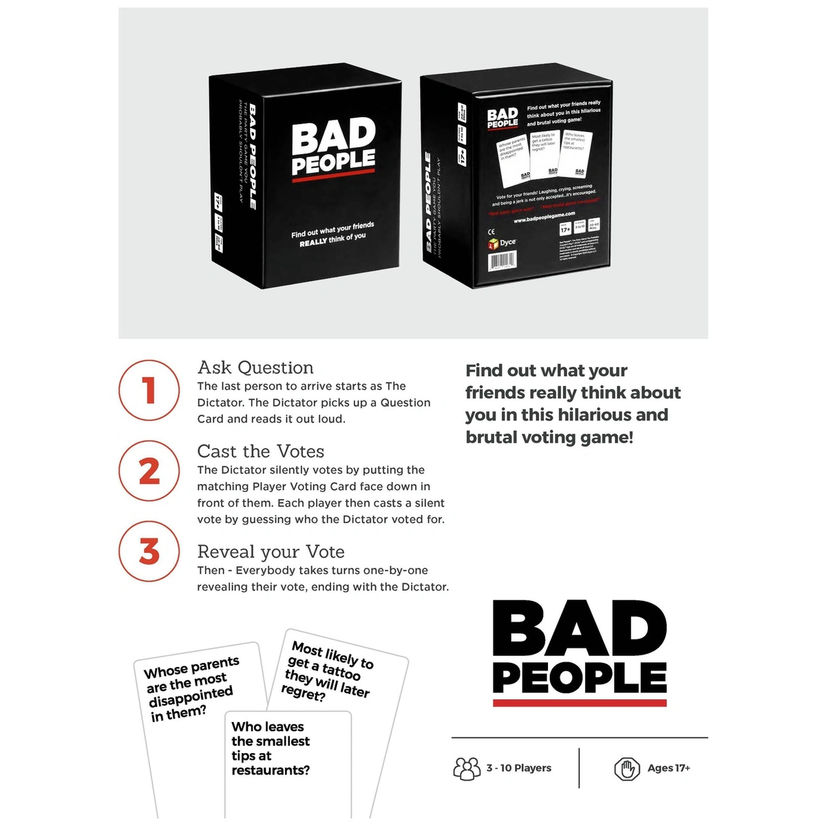 Bad People Adult Party Game