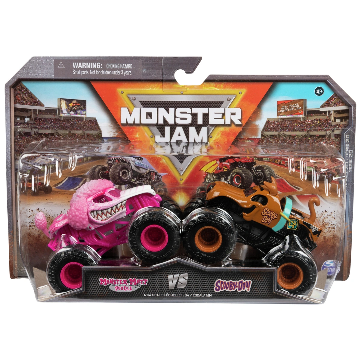 Monster Jam Diecast 1:64 Scale Monster Trucks-Pack of 2