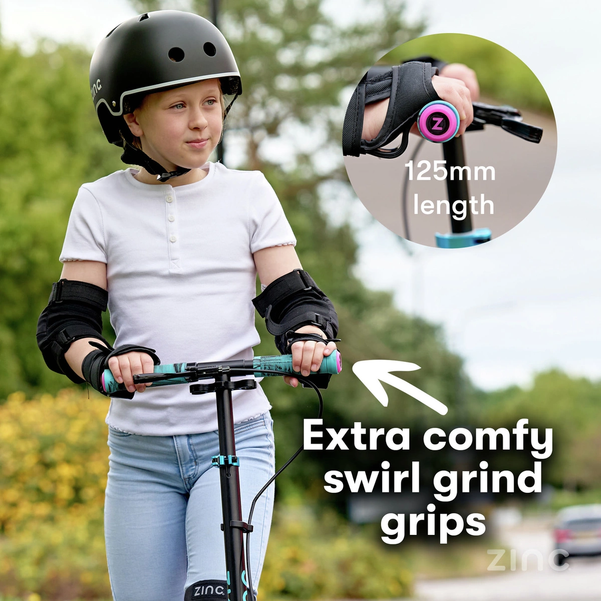 Zinc Verge Pro Foldable Big Wheel Scooter - Pink & Blue