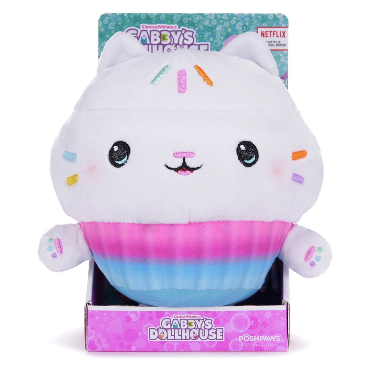Gabby's Dollhouse 10 Inch Cakey Cat Plush Soft Toy