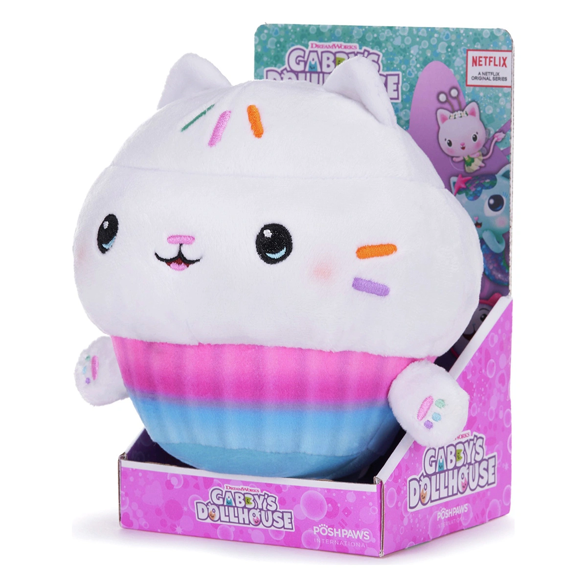Gabby's Dollhouse 10 Inch Cakey Cat Plush Soft Toy