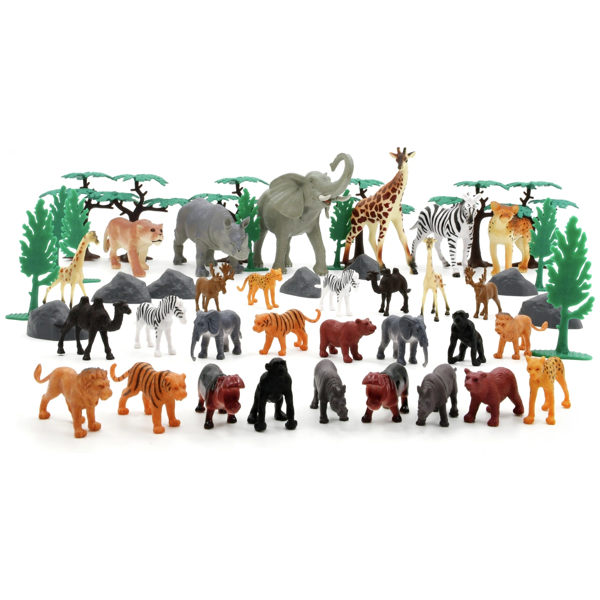 Chad Valley Safari Toy Animals Bucket-50 Pieces