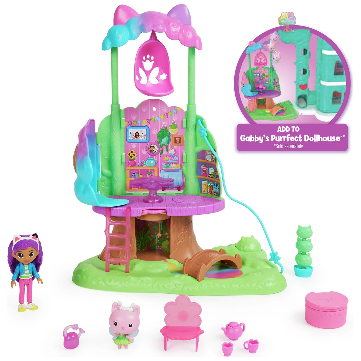 Gabby's Dollhouse Fairy Garden Treehouse Playset