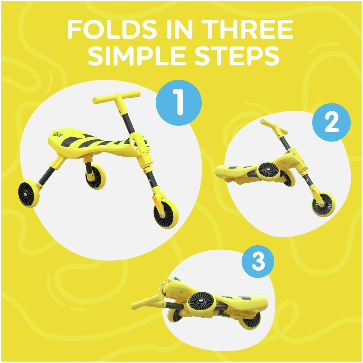 Scuttlebug Bumble Ride On – Yellow and Black