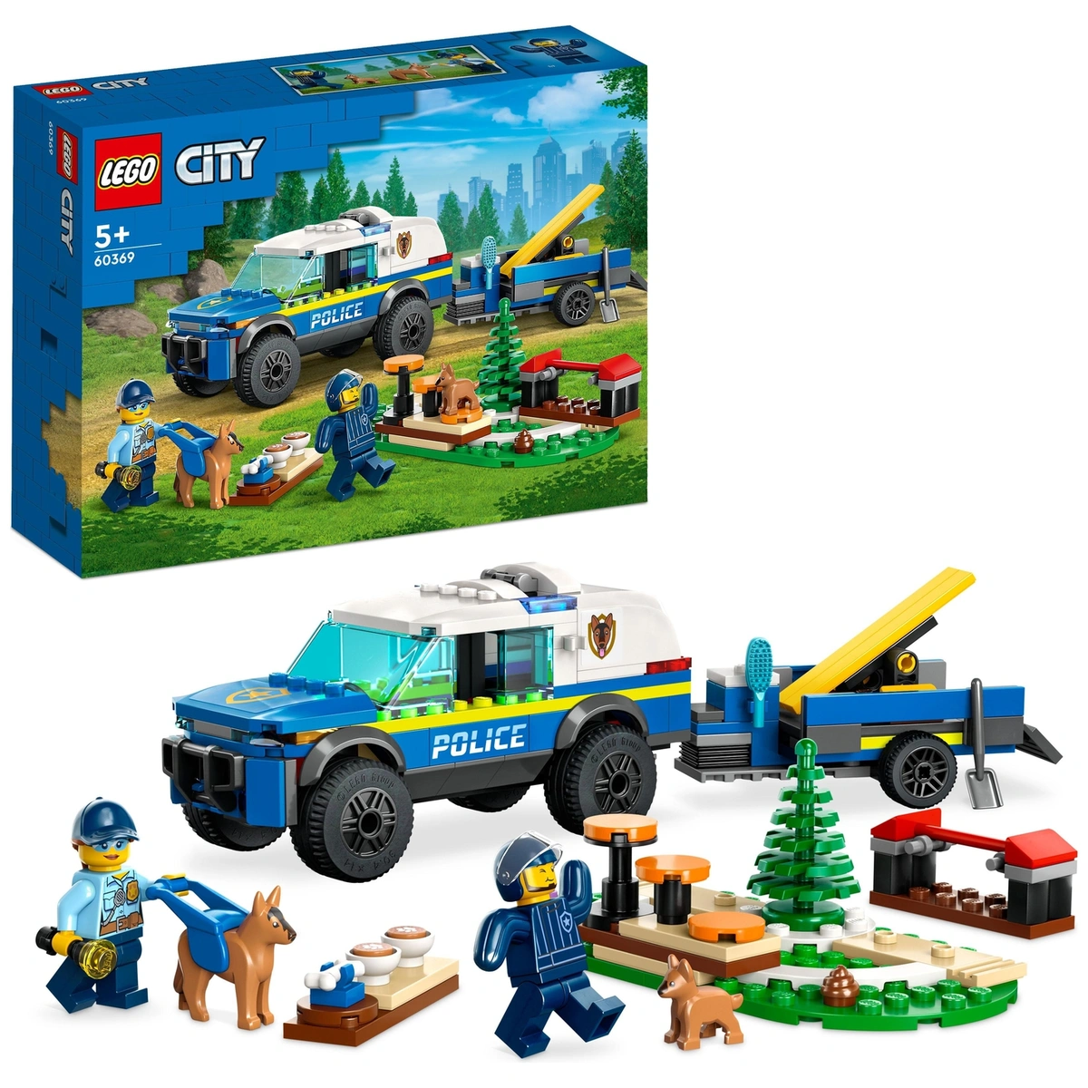 LEGO City Mobile Police Dog Training Set with Toy Car 60369