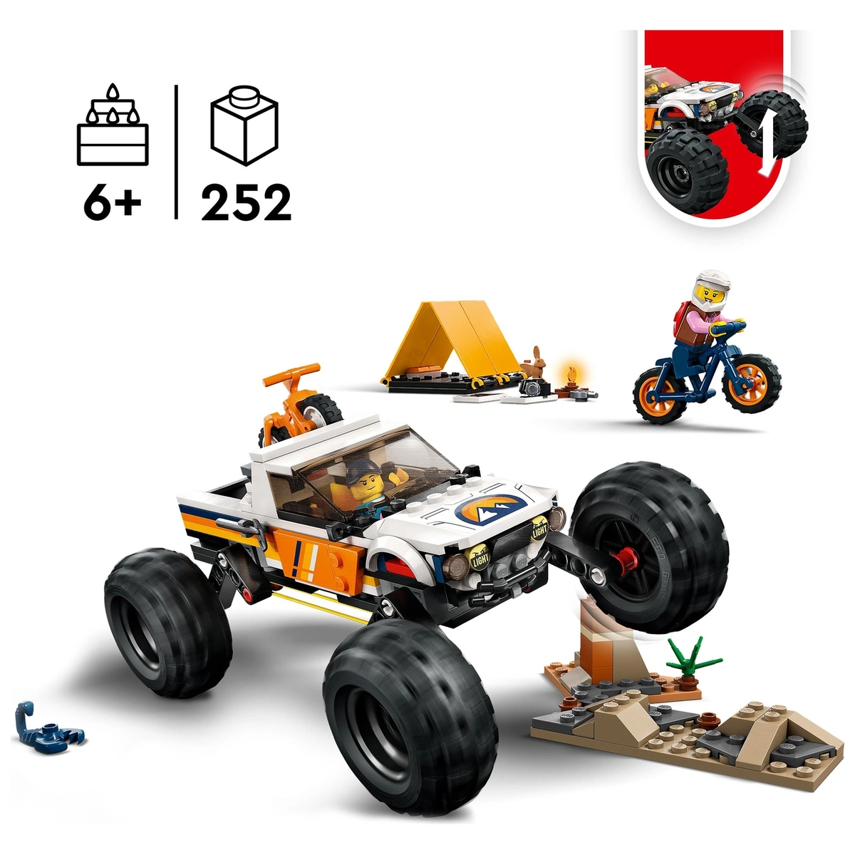LEGO City 4x4 Off-Roader Adventures Monster Truck Toy 60387