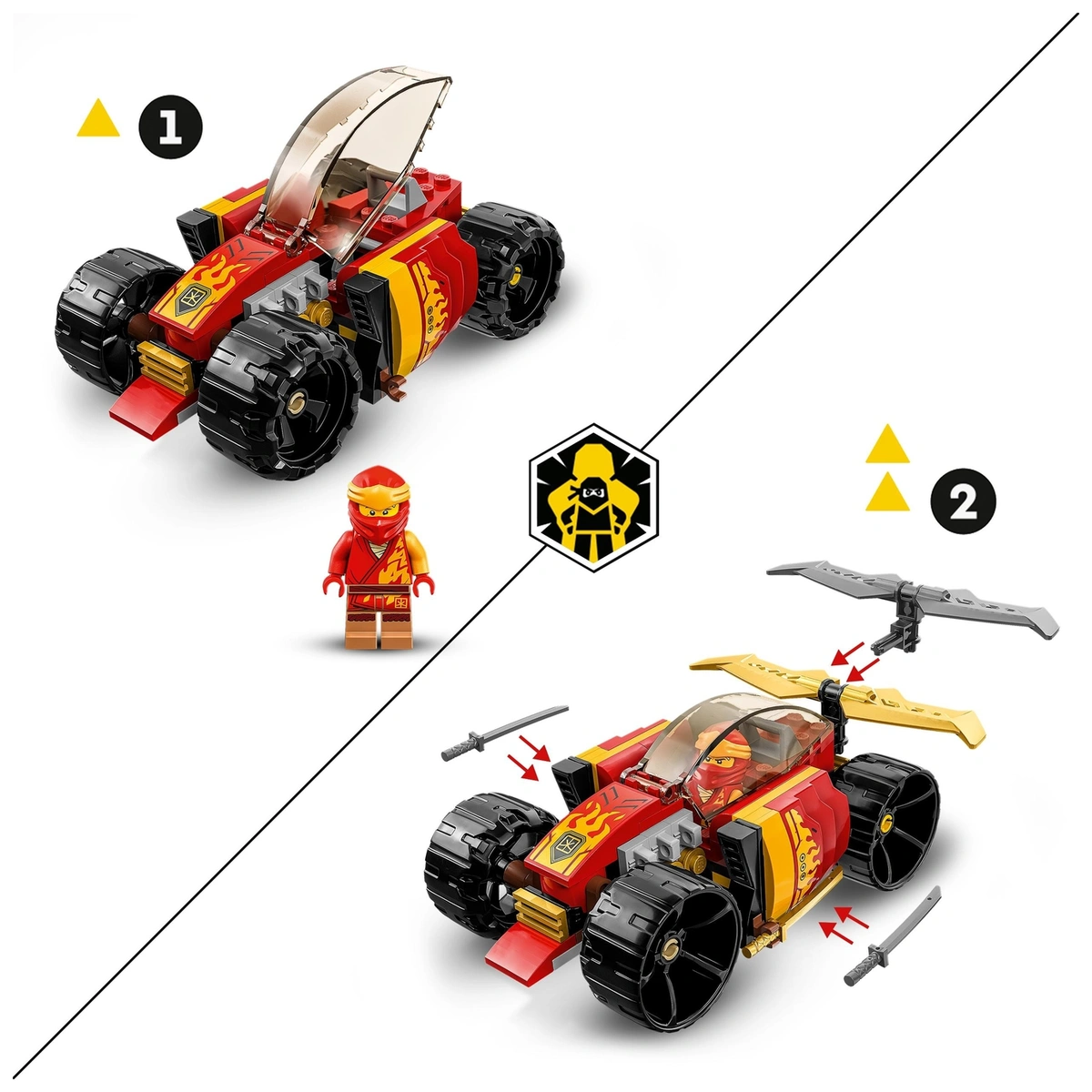 LEGO NINJAGO Kai's Ninja Race Car EVO Toy Building Set 71780