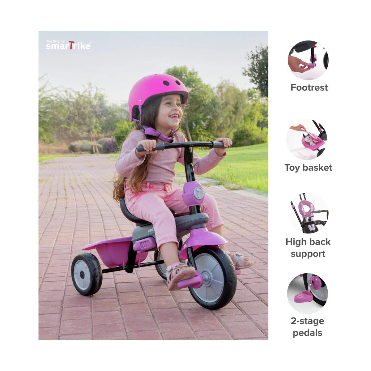 SmarTrike Vanilla 4-in-1 Toddler Trike - Pink