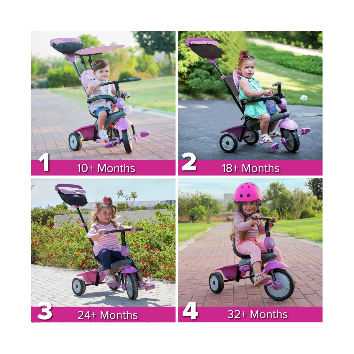 SmarTrike Vanilla 4-in-1 Toddler Trike - Pink