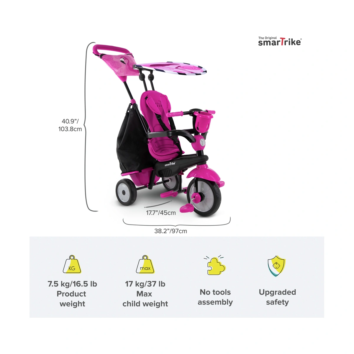 SmarTrike Safari Premium 4-in-1 Toddler Trike - Pink