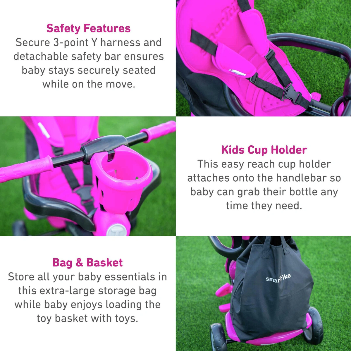 SmarTrike Safari Premium 4-in-1 Toddler Trike - Pink