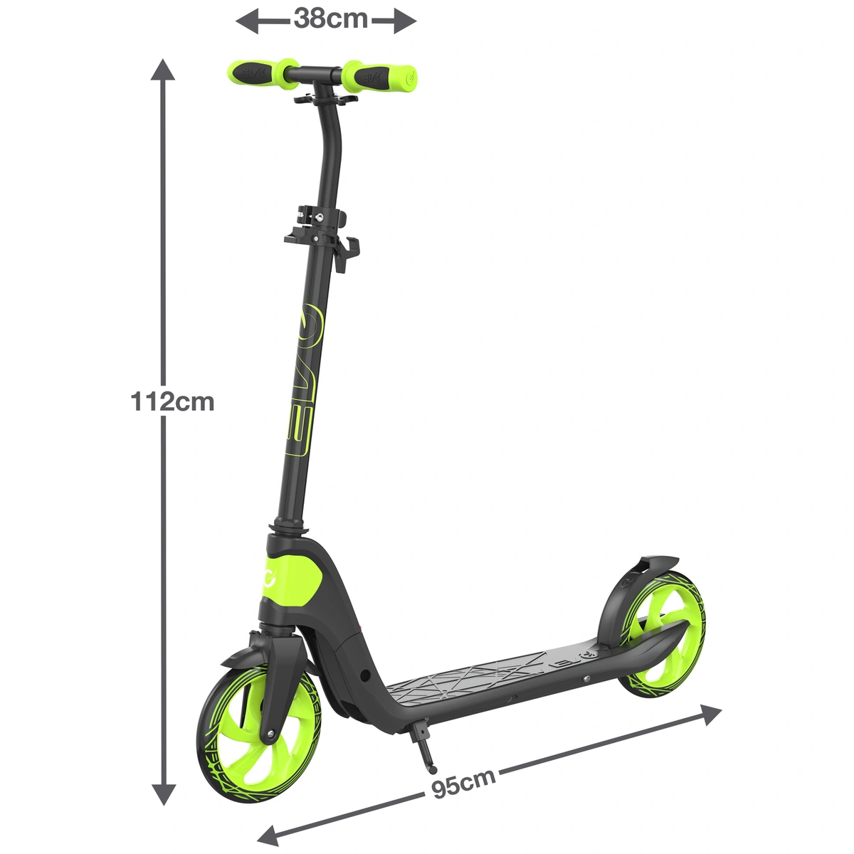 Evo Velocity Big Wheel Foldable Scooter - Green