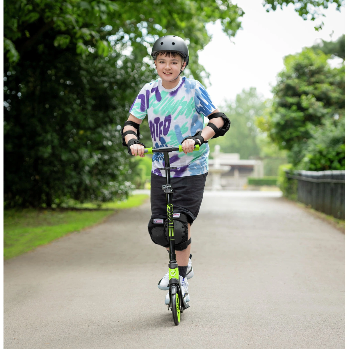 Evo Velocity Big Wheel Foldable Scooter - Green