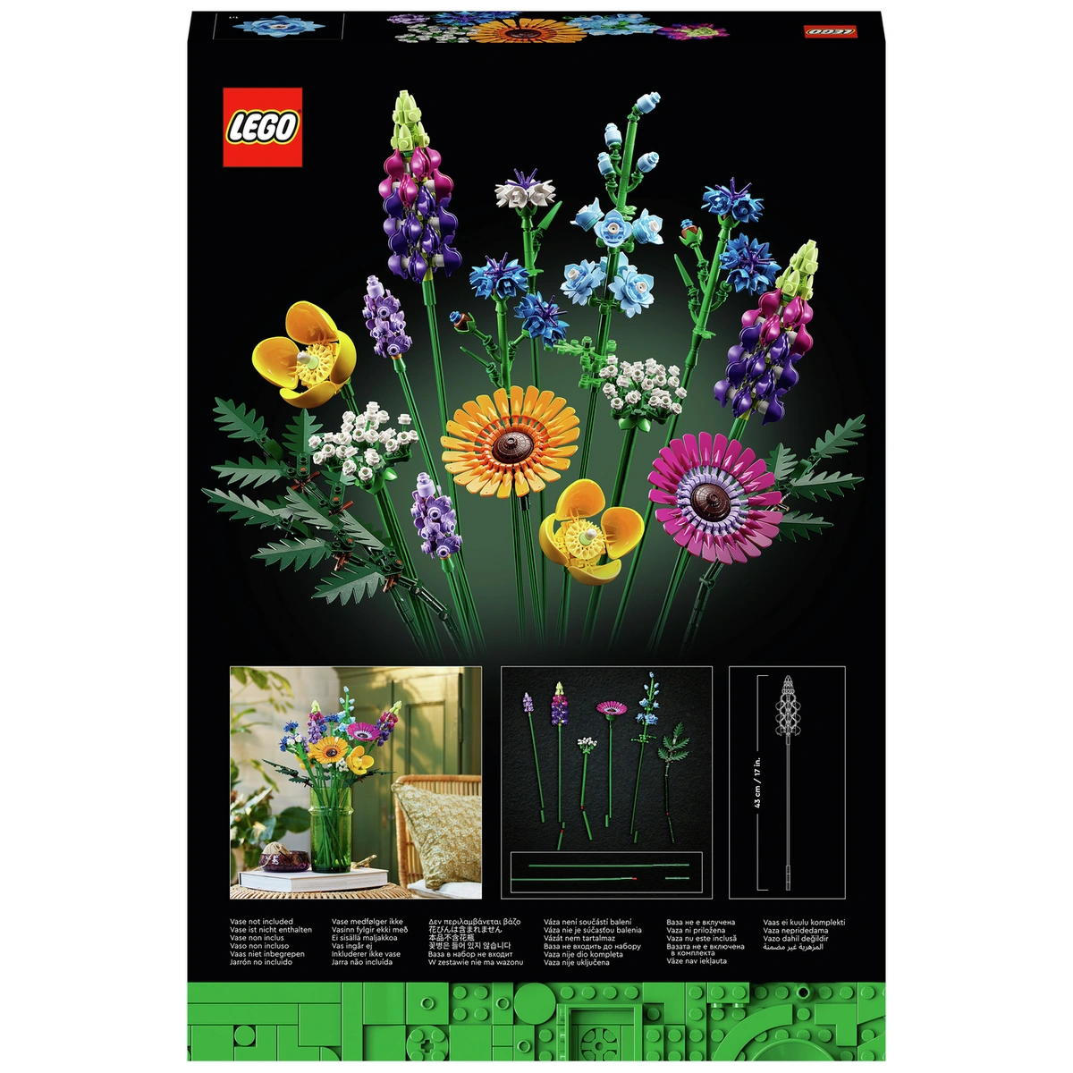 LEGO Icons Wildflower Bouquet Flowers Set for Adults 10313