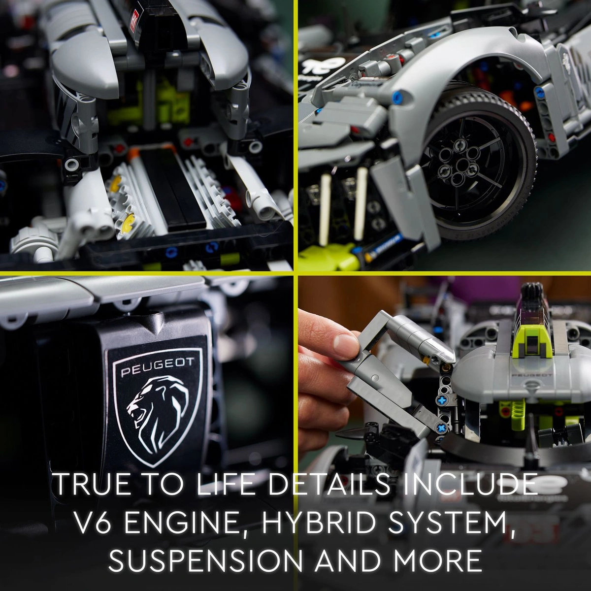 LEGO Technic PEUGEOT 9X8 24H Le Mans Hybrid Hypercar 42156