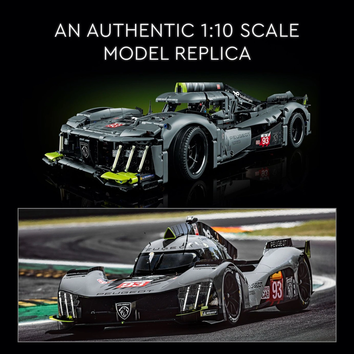 LEGO Technic PEUGEOT 9X8 24H Le Mans Hybrid Hypercar 42156
