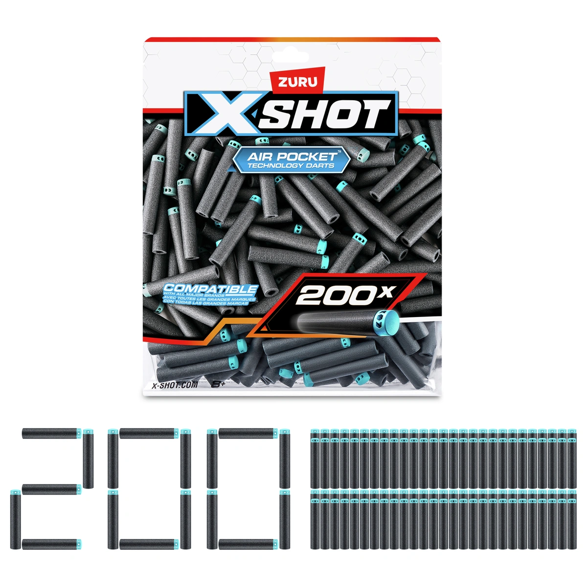 XSHOT Excel Darts Refill Pack (200 Darts) by ZURU