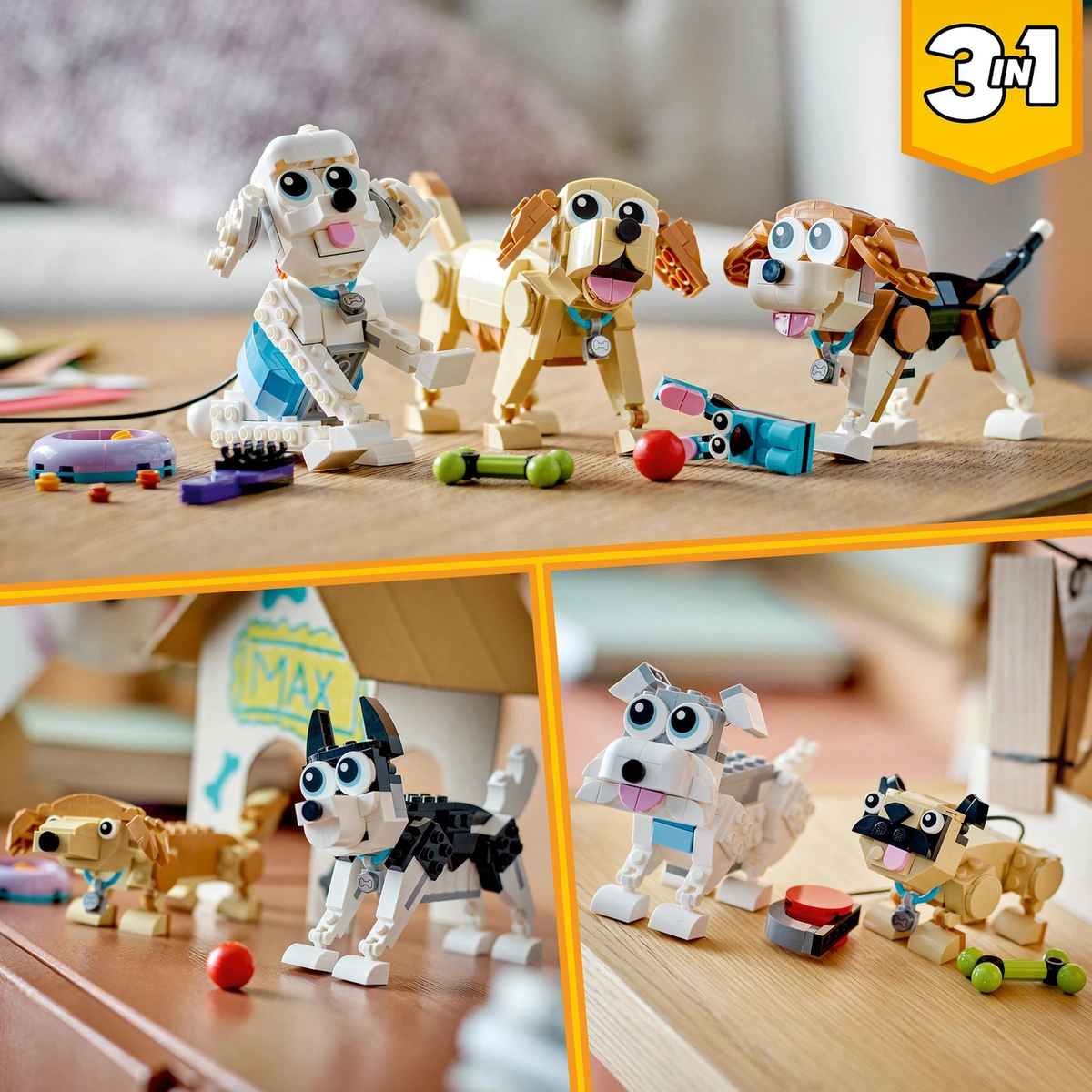 LEGO Creator 3 in 1 Adorable Dogs Animal Figures Toys 31137