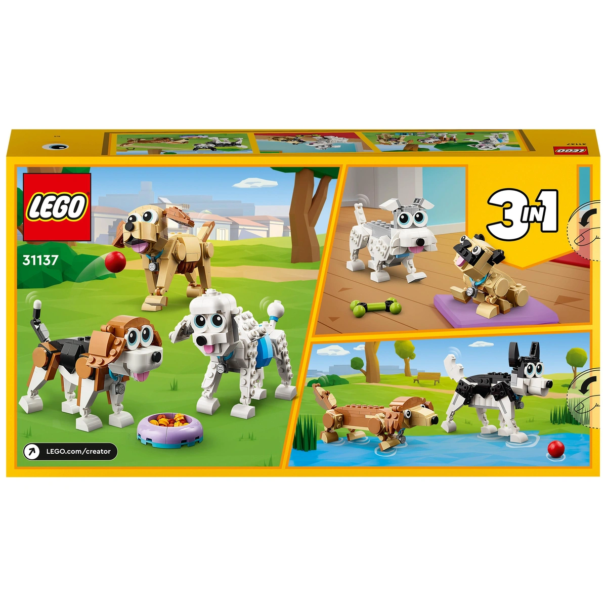 LEGO Creator 3 in 1 Adorable Dogs Animal Figures Toys 31137