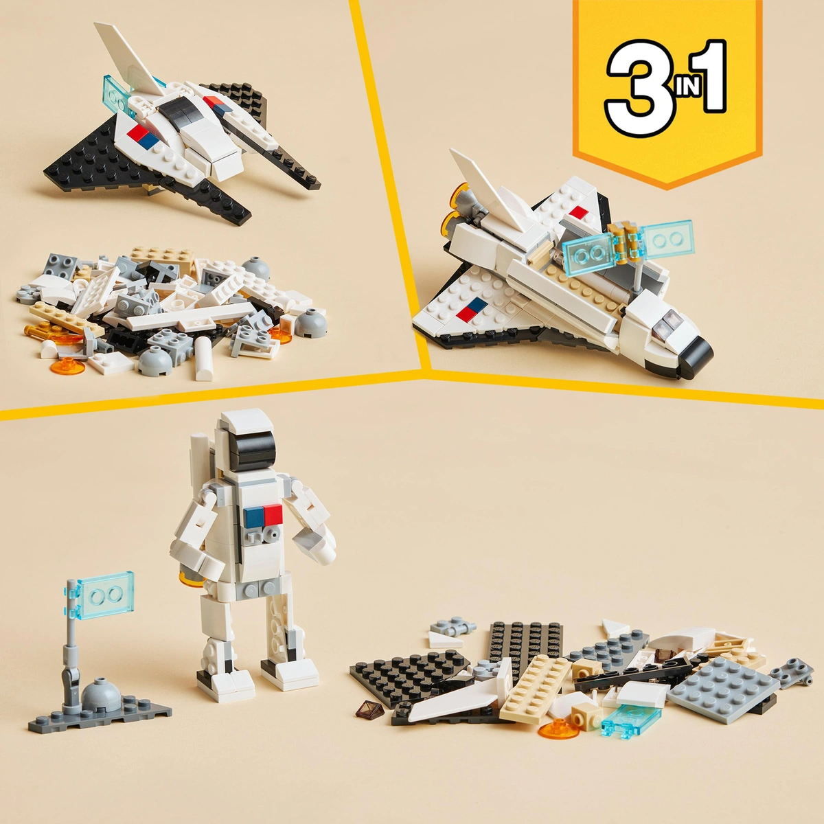 LEGO Creator 3 in 1 Space Shuttle & Spaceship Toys 31134
