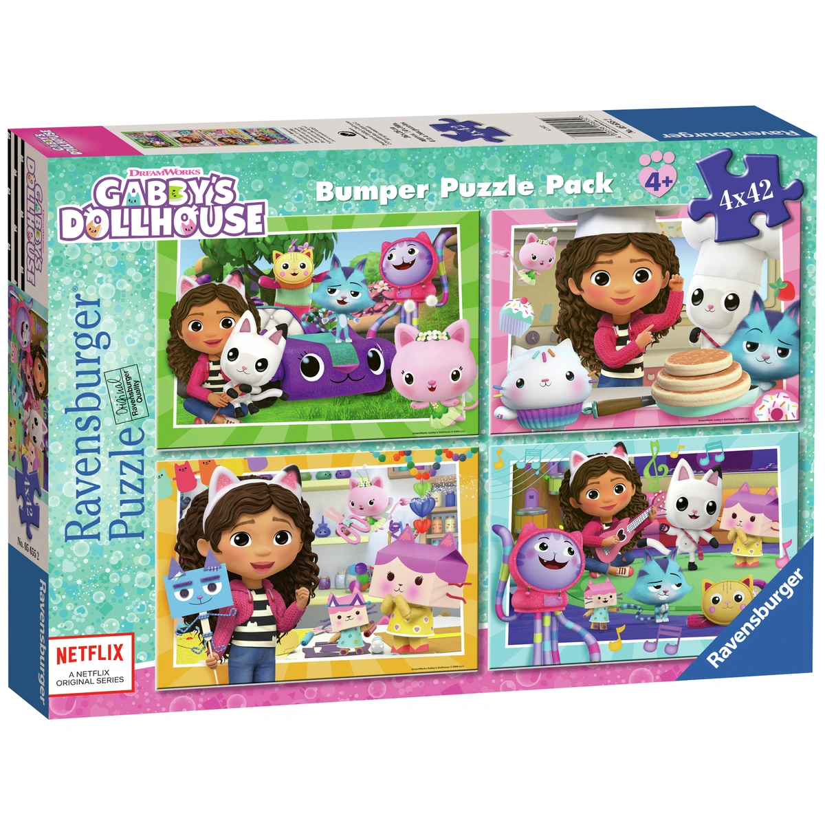 Ravensburger 4 x 42 Piece Gabby's Dollhouse Jigsaw Puzzle