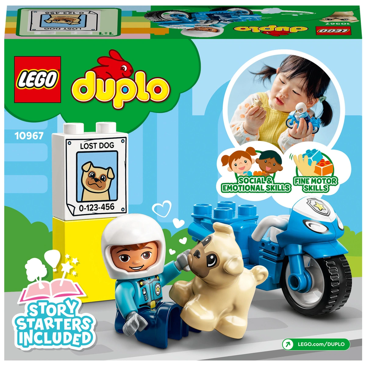LEGO DUPLO Rescue Police Motorcycle Toy for Toddlers 10967