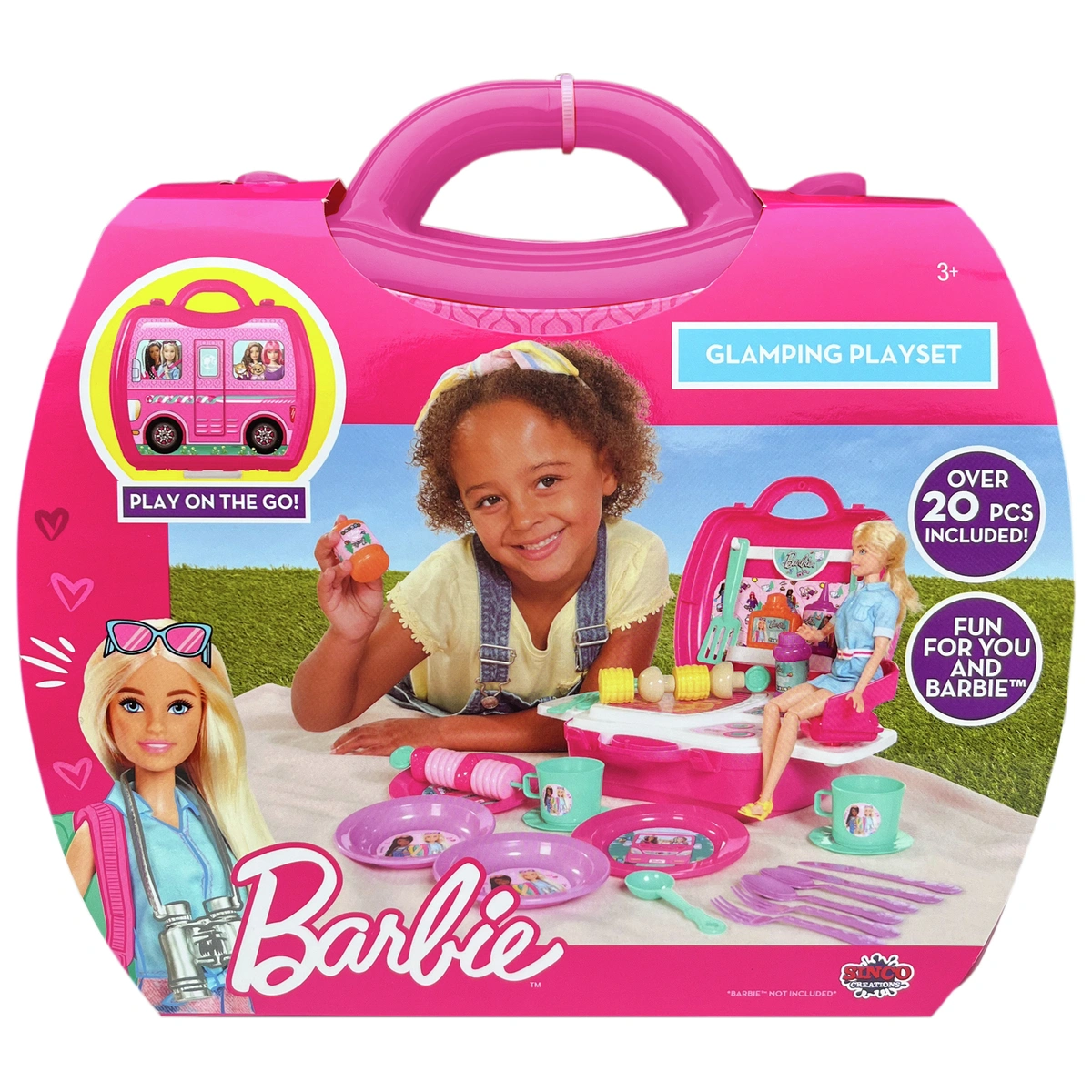 Barbie Role Play Toy Glamping Kitchen Set