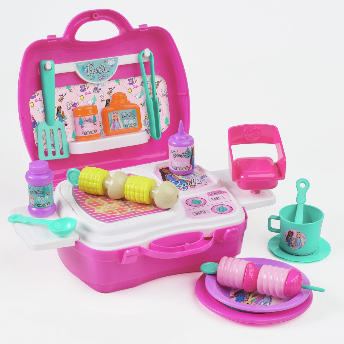 Barbie Role Play Toy Glamping Kitchen Set