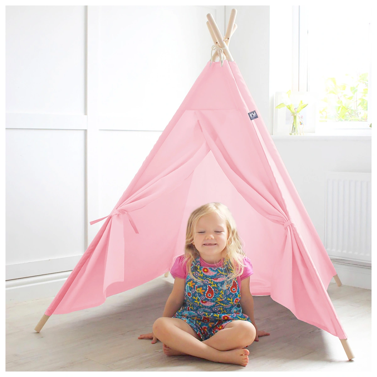 rucomfy Kids Trend Teepee Tent - Baby Pink