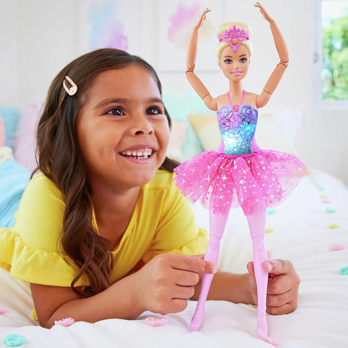 Barbie Twinkle Lights Feature Ballerina Doll - 29cm