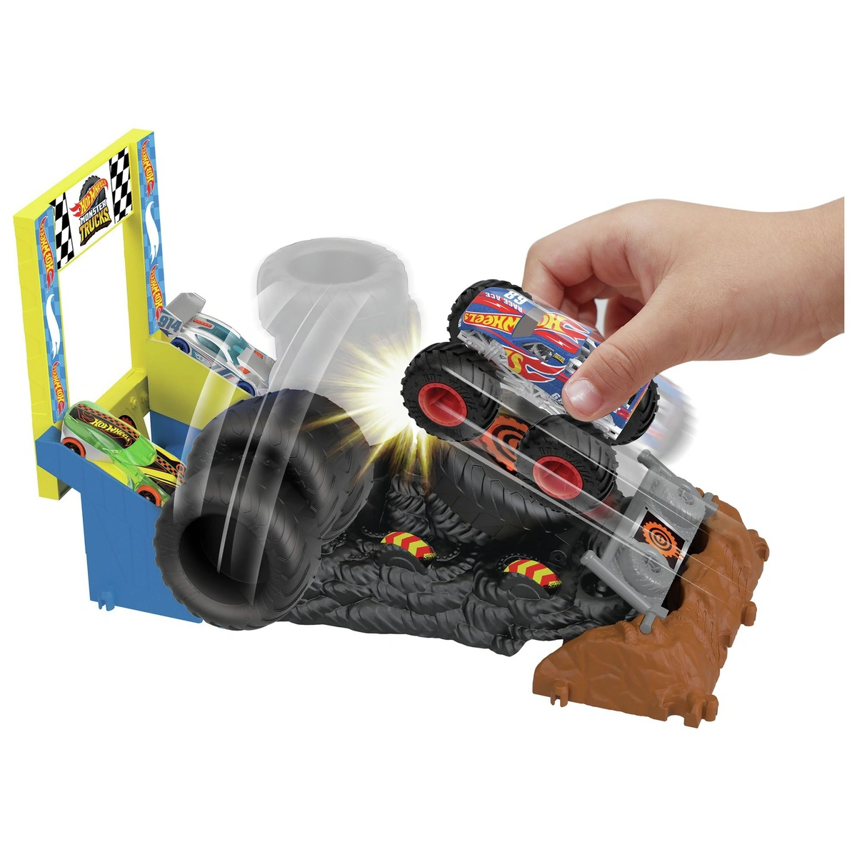 Hot Wheels Monster Trucks Smash Race Challenge Playset