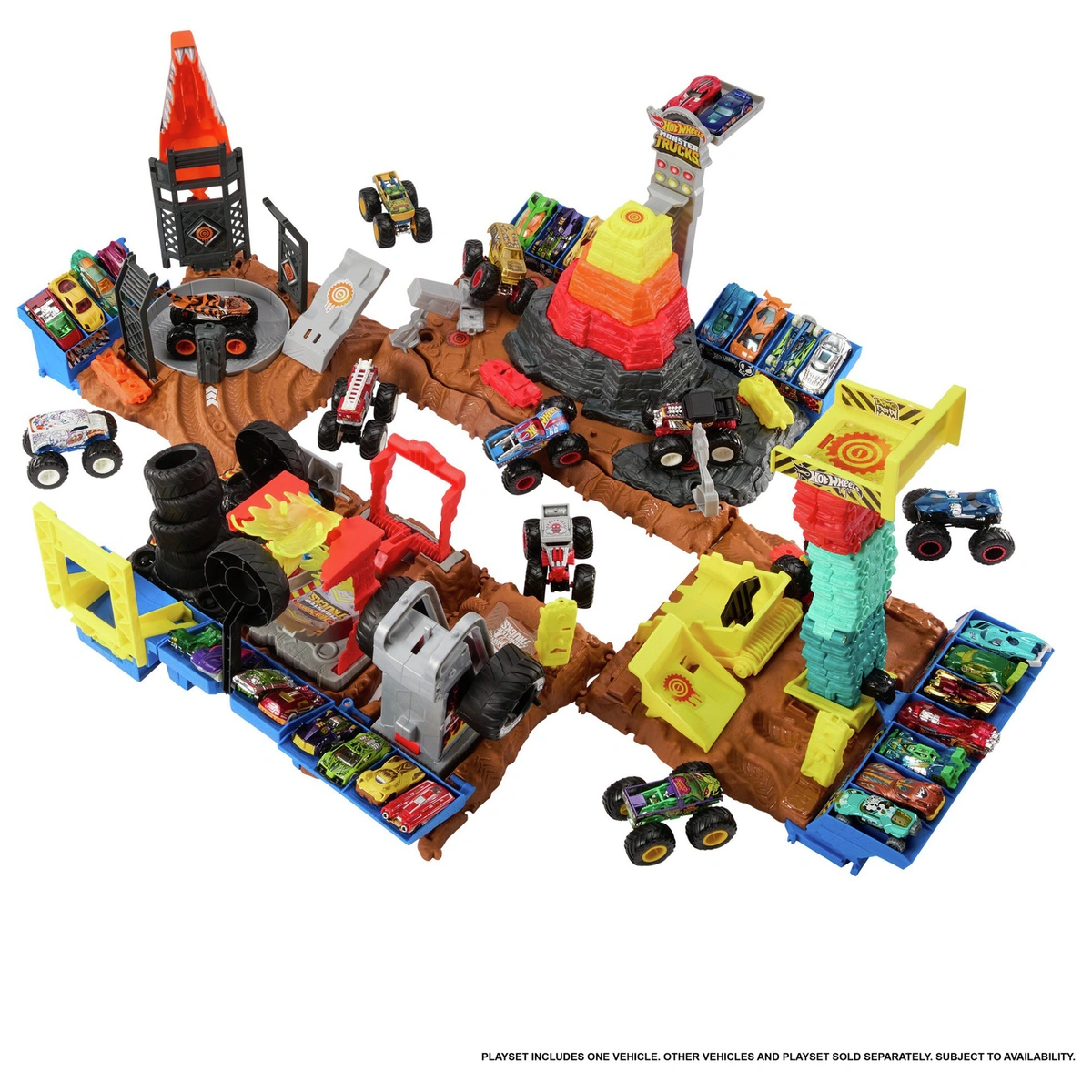 Hot Wheels Monster Trucks Smash Race Challenge Playset