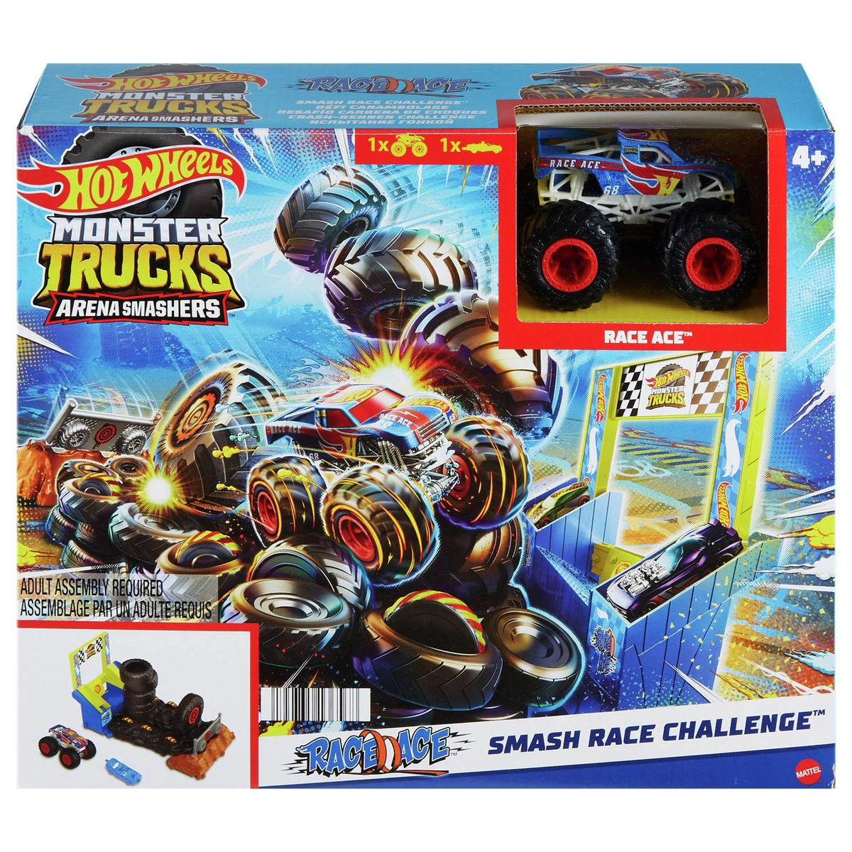 Hot Wheels Monster Trucks Smash Race Challenge Playset