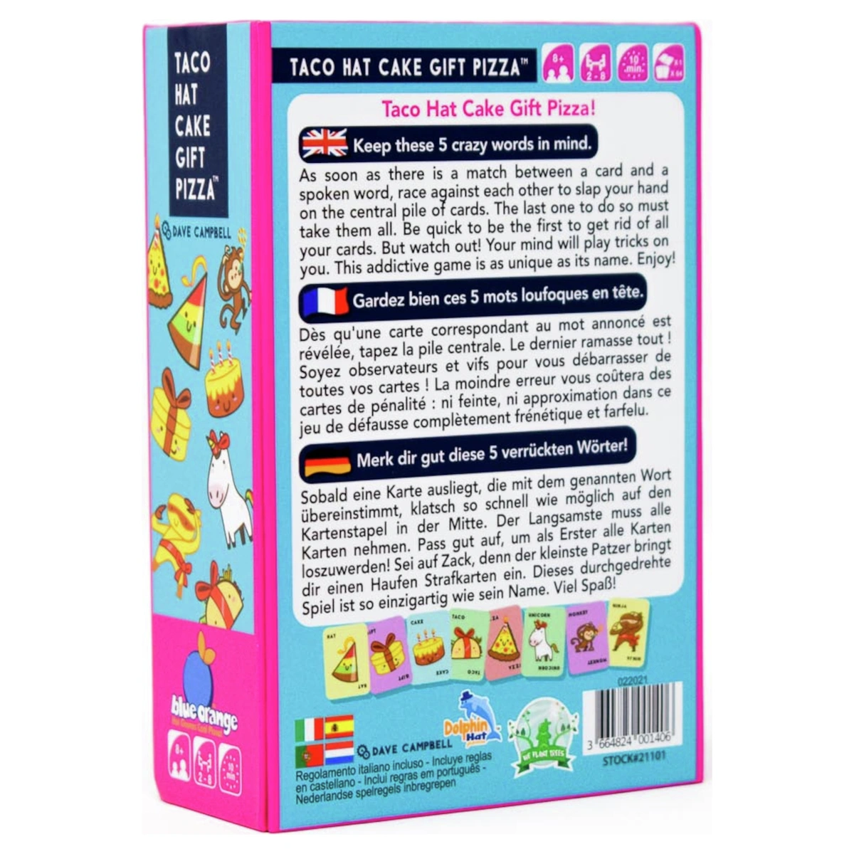 Taco Cat Cake Gift Pizza Board Game