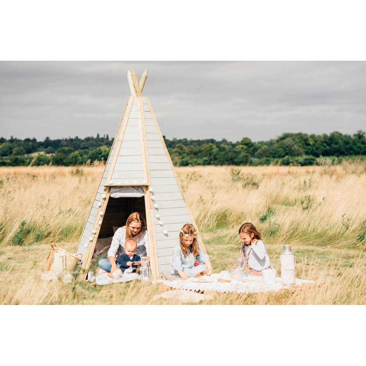 Plum Teepee Hideaway Wooden Play Tent