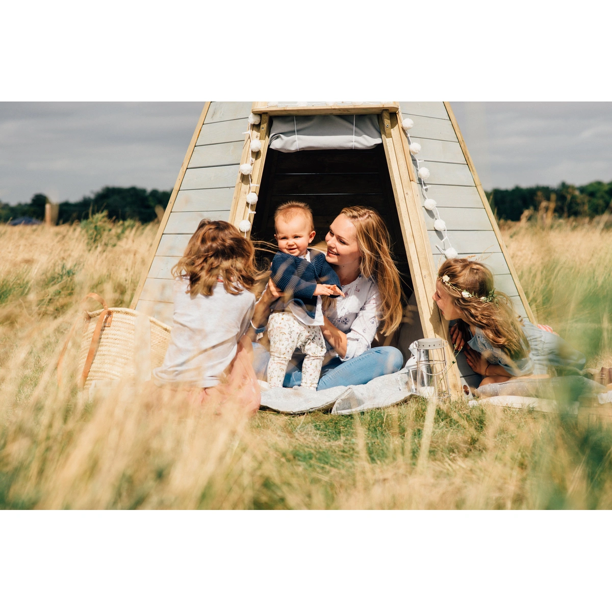 Plum Teepee Hideaway Wooden Play Tent
