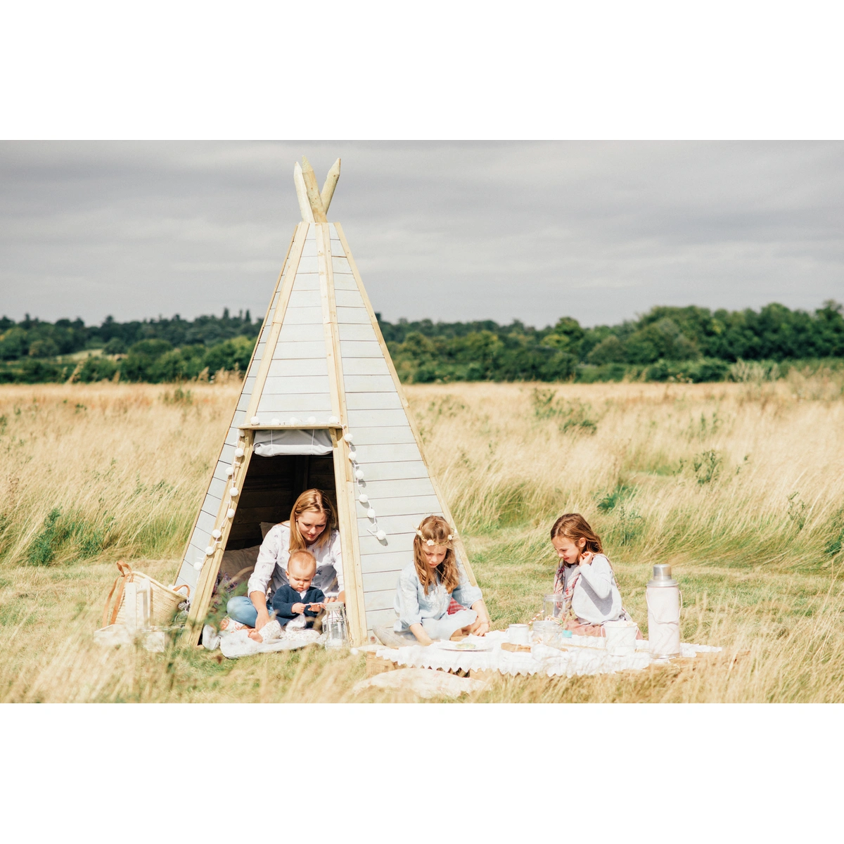 Plum Teepee Hideaway Wooden Play Tent