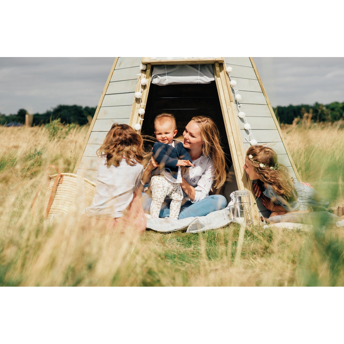 Plum Teepee Hideaway Wooden Play Tent