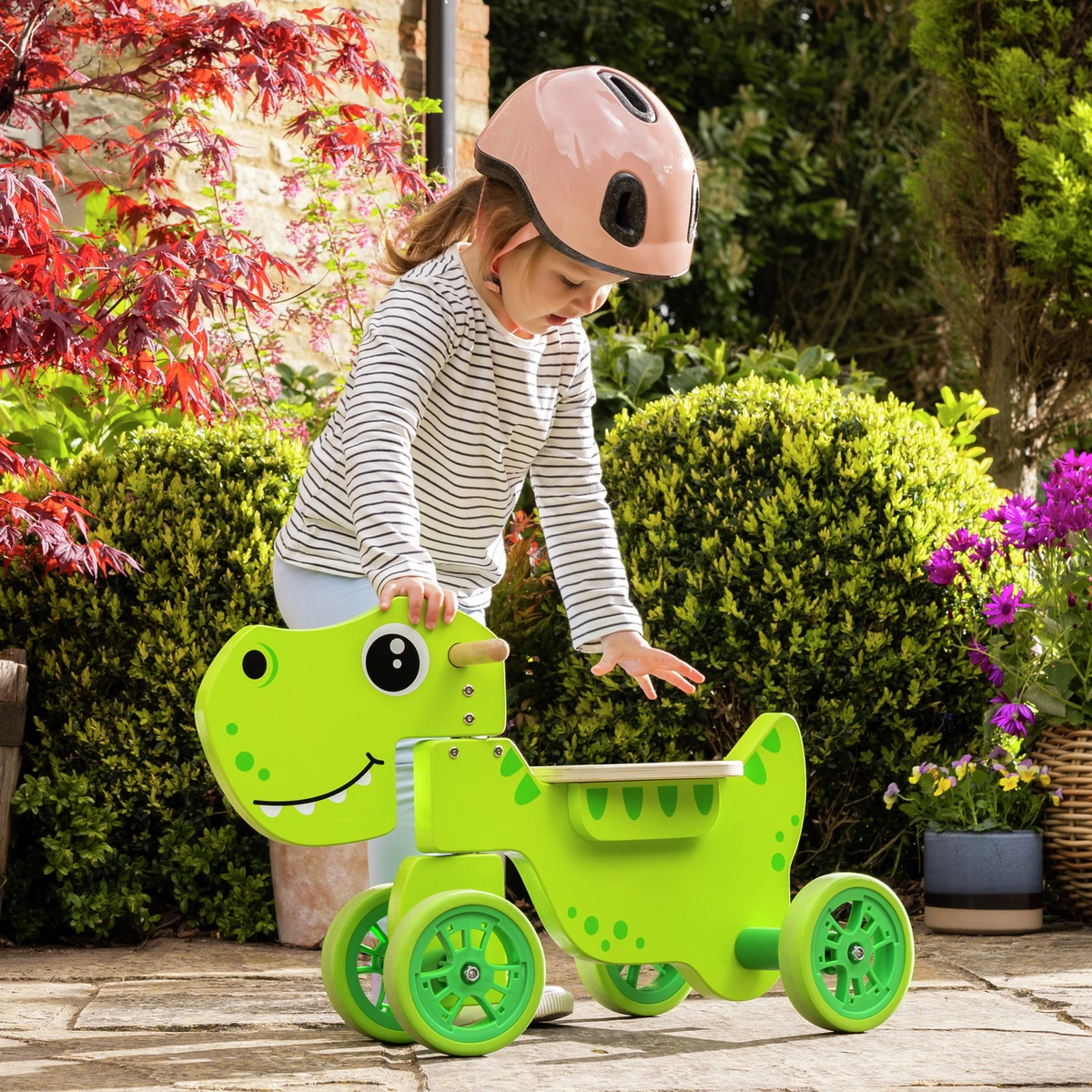 Chad Valley Dinosaur Ride On - Green