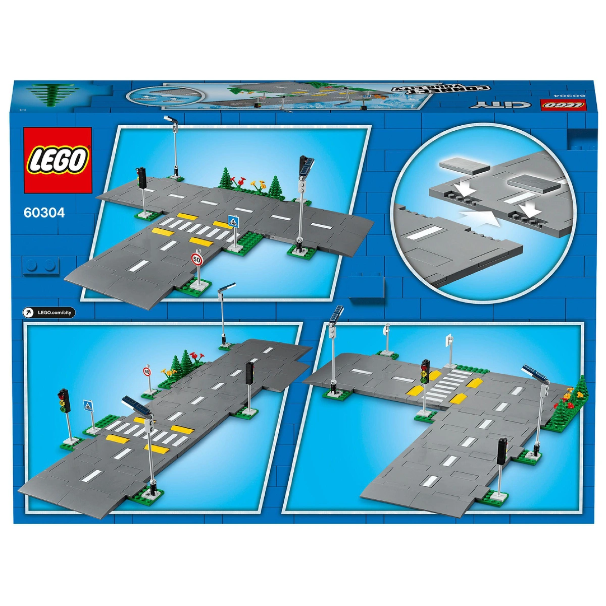 LEGO City Road Plates Building Set with Traffic Lights 60304
