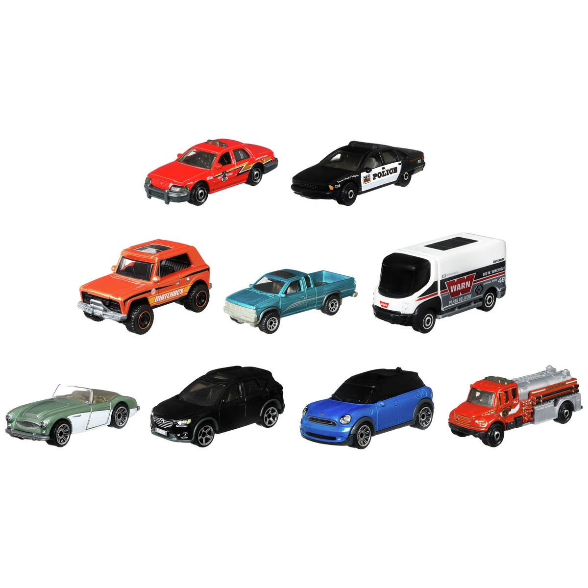 Matchbox Toy Car And Vehicle Set Assortment - Pack of 9