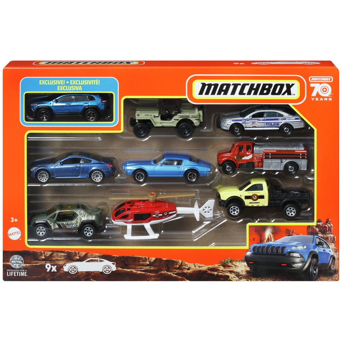 Matchbox Toy Car And Vehicle Set Assortment - Pack of 9