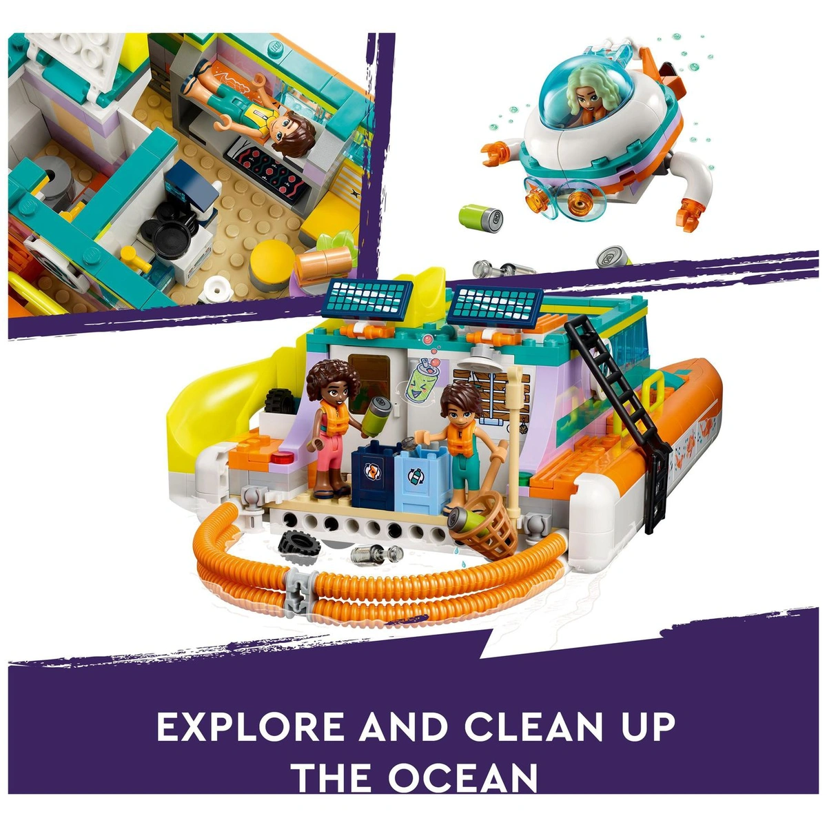 LEGO Friends Sea Rescue Boat Toy with Dolphin Figures 41734