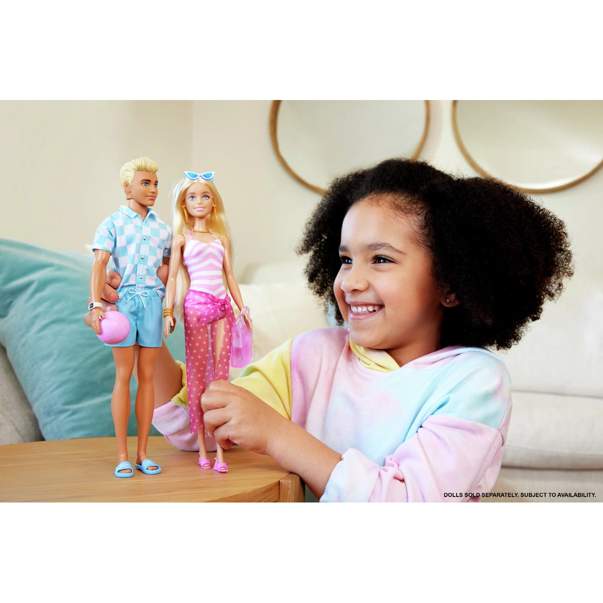 Barbie Doll with Swimsuit and Beach-Themed Accessories -30cm
