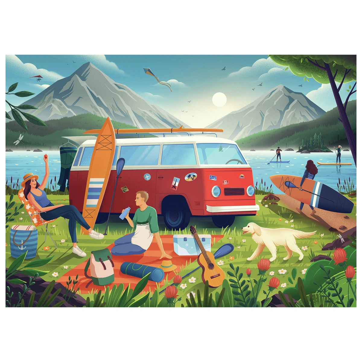 Falcon Contemporary Van Life 1000 Piece Jigsaw Puzzle